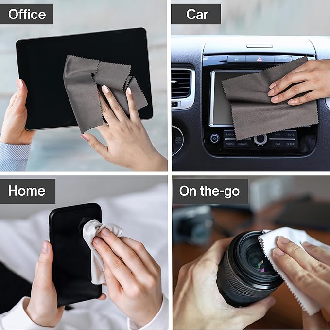 30 Pack Japanese-Style Premium Microfiber Glasses Cleaning Cloth Streak & Scratch-Free Lens Cleaning Cloth – Safe for Eyeglasses, Sunglasses, Glasses Cleaner, Lens Wipes, iPhone & Screens