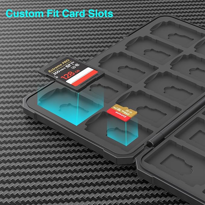 THELIFELICIOUS SD Card Holder Memory Card Case for SD/TF Cards, Memory Storage Organizer for 20 SDXC SDHC and 20 TF Cards