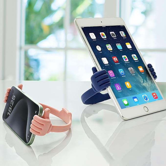Honsky Cell Phone Stand Holder, Thumbs Up Lazy Phone Stand, Universal Adjustable Flexible, Cute Perfect Valentine's Day Gifts for Him/Her,Gifts for Couples, Compatible with Cell Phones,Flag Blue
