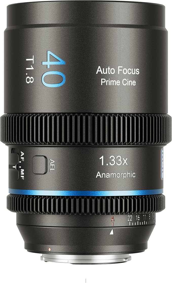SIRUI 40mm T1.8 1.33X Anamorphic Lens, S35 Autofocus Lens for Z Mount Cameras, Z5, Z50, Z6/6II, Z7/7II, ZFC, Z8, Z9 (Neutral Flare)