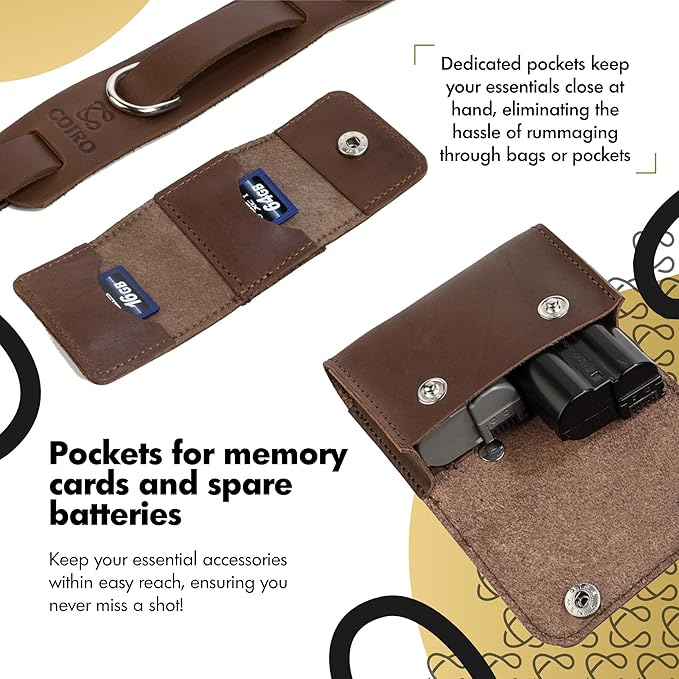 C Coiro Leather Camera Strap for One Camera Professional Single Leather Harness Shoulder Strap Quick Release