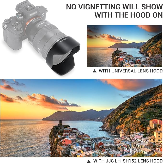 Lens Hood for Sony FE 24-105mm F4 G OSS Lens (SEL24105G/2), Reversible Lens Shade Protector Replaces Sony ALC-SH152 Hood, Compatible with a 77mm Filter or Lens Cap