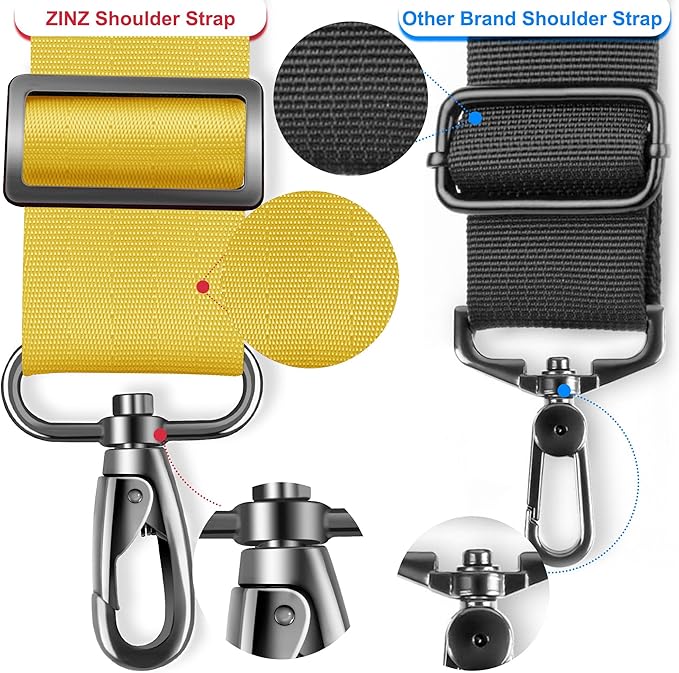 ZINZ 79.5" Universal Strap with Ultra-Thick Fixed Breathable Pad - Adjustable Heavy-Duty Shoulder Strap for Laptop, Crossbody, Luggage, Gym, Camera Bag and More - Y01E01