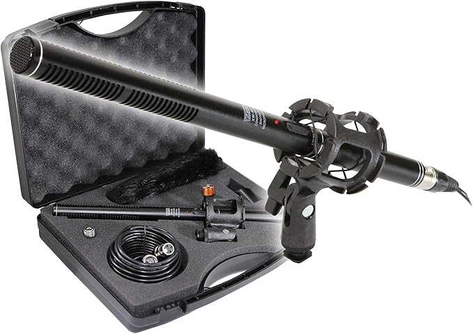 VidPro XM-88 Professional Video & Broadcast Shotgun Microphone Kit, 13-Piece, XLR, Aluminum Alloy, for Recording, Live Streaming, Music, Speaking, Interviews