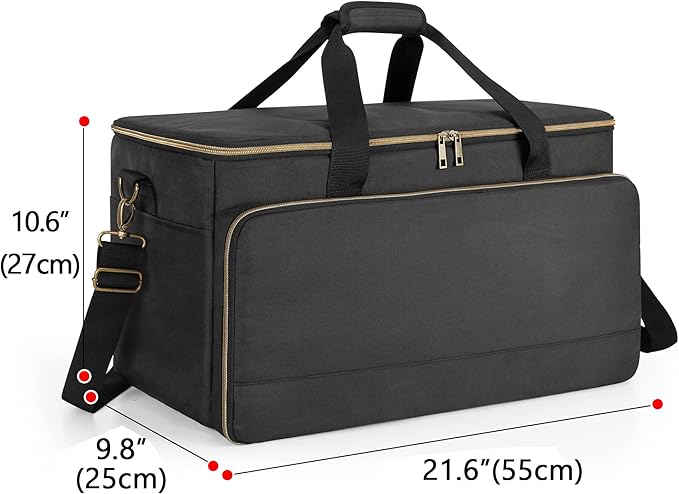 Trunab Large Travel DJ Cable File Bag with Inner Detachable Divider and Padded Compartment for 15.6” Laptop, Cable Organizer Bag for Cords, Sound Equipment, DJ Gear, Musician Accessories