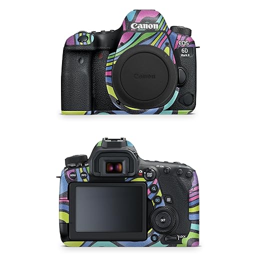 Glossy Glitter Camera Skin Compatible with Canon EOS 6D Mark II Camera (2017) - Fluorescent - Premium 3M Vinyl Protective Wrap Decal Cover - Easy to Apply | Crafted in The USA by MightySkins