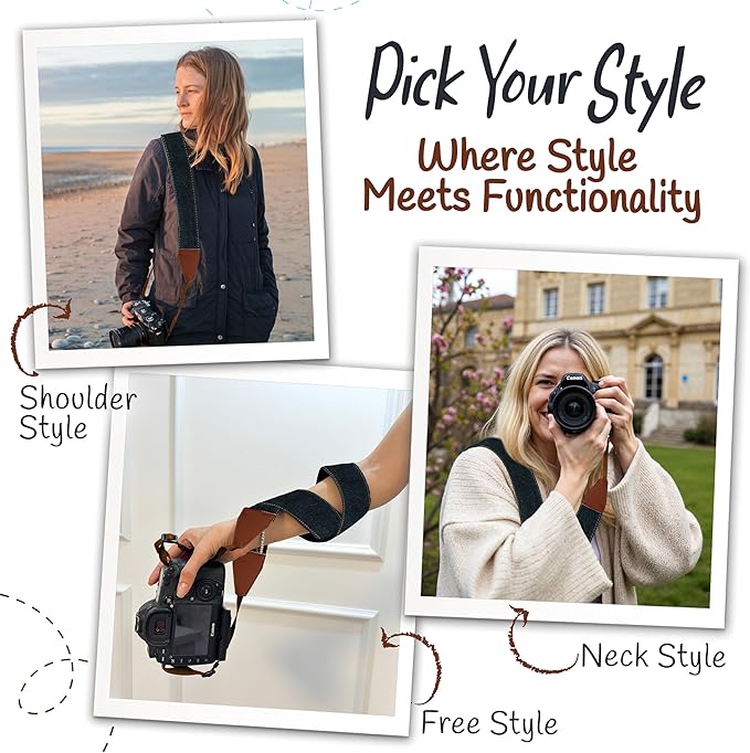 Art Tribute Camera Strap for All DSLR and Mirrorless Cameras. Photographers Strap Neck, Shoulder & Crossbody Camera Strap