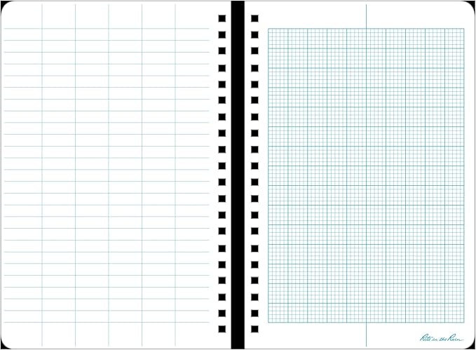Rite In The Rain Weatherproof Side Spiral Notebook, 4.625" x 7", Yellow Cover, Metric Field Pattern (No. 363)