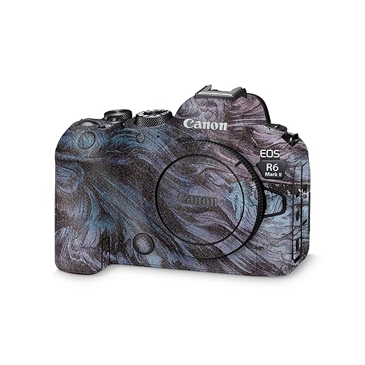 Glossy Glitter Camera Skin Compatible with Canon EOS R6 Mark II Camera (2022) - Angry Ripple - Premium 3M Vinyl Protective Wrap Decal Cover - Easy to Apply | Crafted in The USA by MightySkins