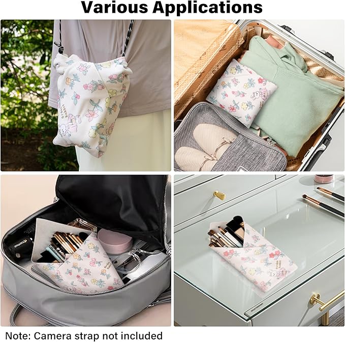 Walking Way Protective Wrap, Self-Adhesive Magic Cloth Camera Wrap, Storage Cloth, Anti-Scratch, Dustproof, Washable Lens Pouch for DSLR, Smartphones, Laptops, Cosmetic