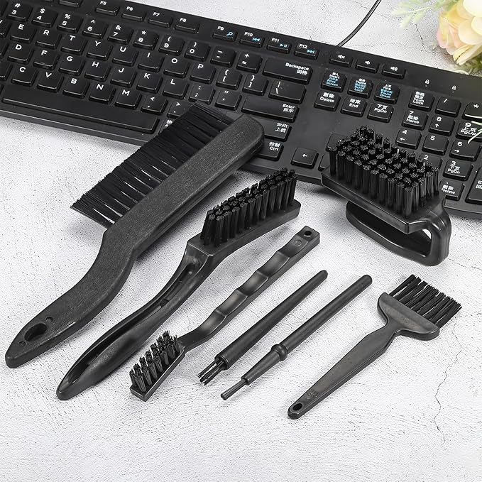 PATIKIL Anti Static ESD Brush Cleaning Keyboard Brush Nylon 10pcs for Computer Keyboard PCB Motherboards Laptop 35x180mm