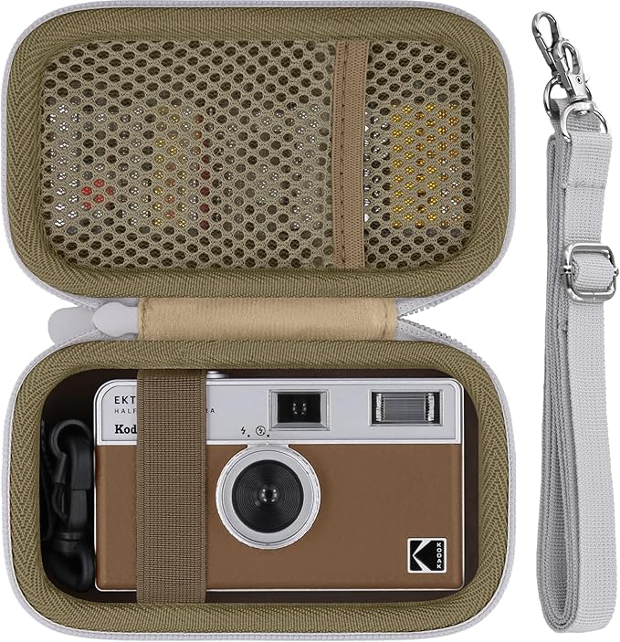 Camera Case for KODAK EKTAR H35/H35N/KODAK Snapic A1 Frame Film Camera,Carrying Case Holder for KODAK EKTAR H35/H35N Half Frame Film Camera and Accessories(Brown Case)