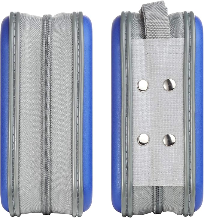 alavisxf xx CD Case, 48 Capacity Hard Plastic DVD Case Portable Zipper CD Case Holder Large Storage Disc Wallet Bag for Car Home Travel (Blue, 48 Capacity)