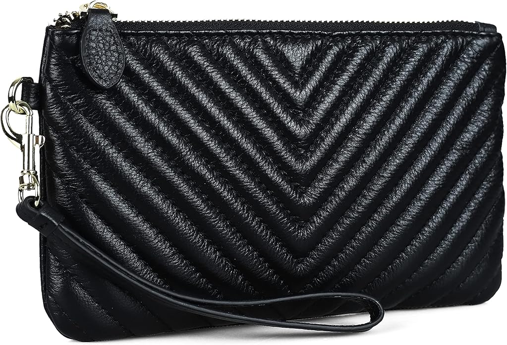 befen Genuine Leather Wristlet Clutch RFID Blocking Bag Cell Phone Wallet Purse Wristlet Wallet Purses and Handbags for Women
