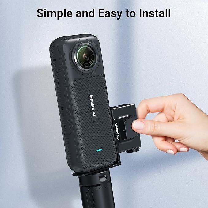 CYNOVA Insta 360 X4 DJI Mic Mini Mount, Invisible Mic Bracket for Insta360 X4 Accessories, Compatible with Insta360 X4 / X3（with 3.5mm Audio Cable）