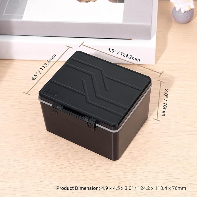 JJC DSLR Camera Battery & SD Micro SD XQD Card Case Holder for Canon LP-E6 LP-E6N LP-E6NH Nikon EN-EL15 EN-EL14 Sony NP-FZ100 Fujifilm NP-W126 NP-W235 Battery and More Below 1.5x0.9x2.4”