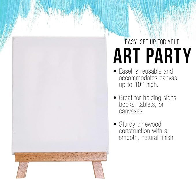 US Art Supply 10.5" Small Wooden Tabletop Easel (12 Pack) for Painting and Display Stand - A-Frame Table Top Easel, Canvas Holder