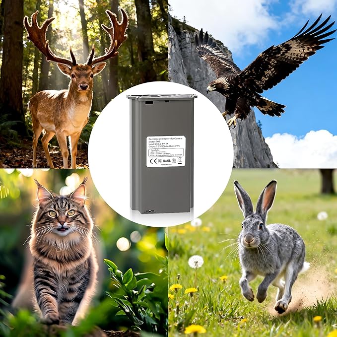 COOLSHOW Reveal Hunting Camera Battery 2 Packs 6000mAh 7.2V Rechargeble Lipo Lithium ion Battery Compatible with Tatacam Hunting Camera X Gen 2.0,X Gen 3.0,X,XB,SK,X Pro,Pro 3.0