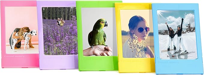 Fujifilm Instax Mini Instant Film Value Pack - 60 Photos Bundle with Plastic Photo Frame for Mini Film Assorted Colors and Cloth