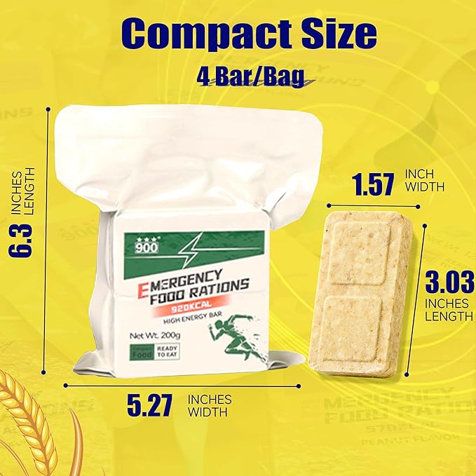 Emergency Food Supply - Original Flavor Hardtack, Mre Meals 2025, 9 Days Emergency Meals Survival Foods Bars, Emergency Supplies for Disaster Preparedness, Tin Box Pack, 20 Years Shelf Life