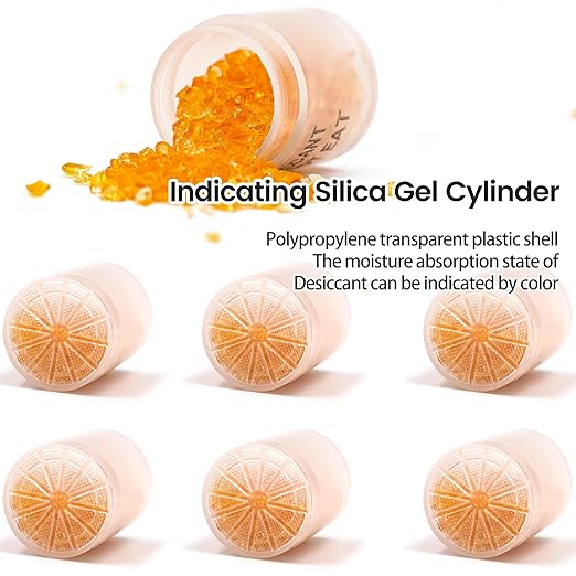 1 Gram 3000 Packs Desiccant Canister, Silica Gel Clear Capsules, Orange to White Indicating Desiccant Capsules, Food Safe Moisture Absorbers for Storage