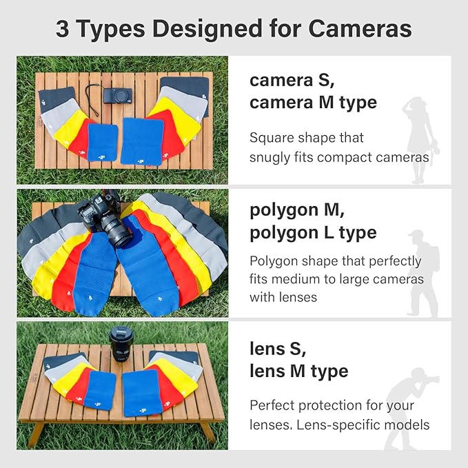 PACKING KNIT_GO Camera Cover, Square W, Made in Japan, S size, Orange