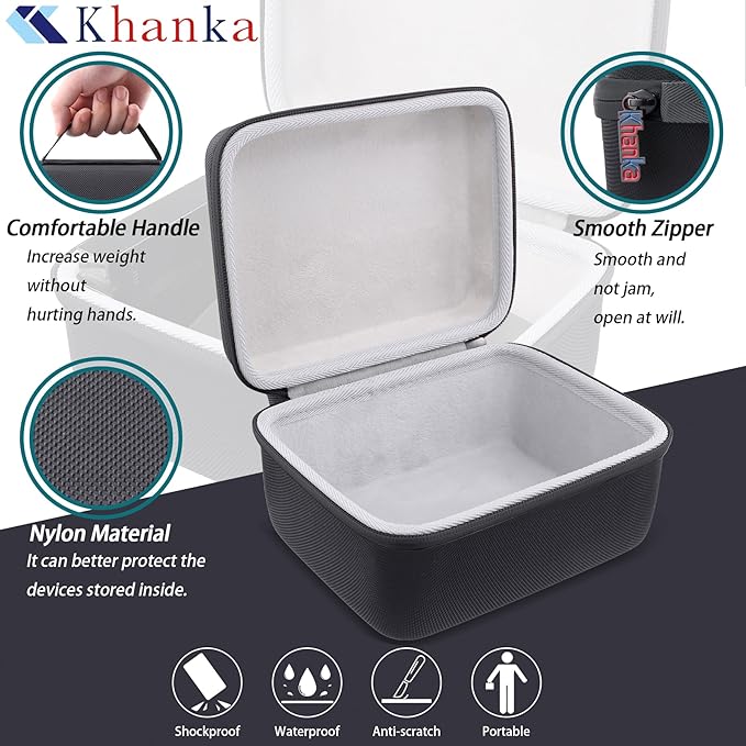 khanka Hard Carrying Case for Polaroid Now 3rd Gen I-Type,Now+ 3rd,Now 2nd,Now+ 2nd Gen,Flip,Originals Now I-Type,Originals Now+,I-2,OneStep+,OneStep 2 Instant Film Camera(Black Case)