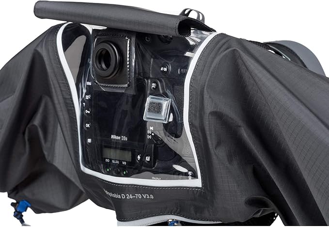 Think Tank Hydrophobia D 24-70 V3 Camera Rain Cover for DSLR and Mirrorless Camera with 24-70mm f/2.8 Lens (Black)