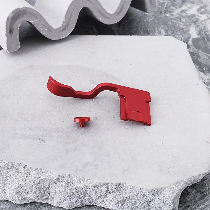 Camera Hot Shoe Thumb Up Rest Hand Grip with Concave Shutter Release Button Compatible with Fujifilm XT50 XT5 XT4 XT3 XT30 XT2 XT20 XT10 Digital Camera, Red