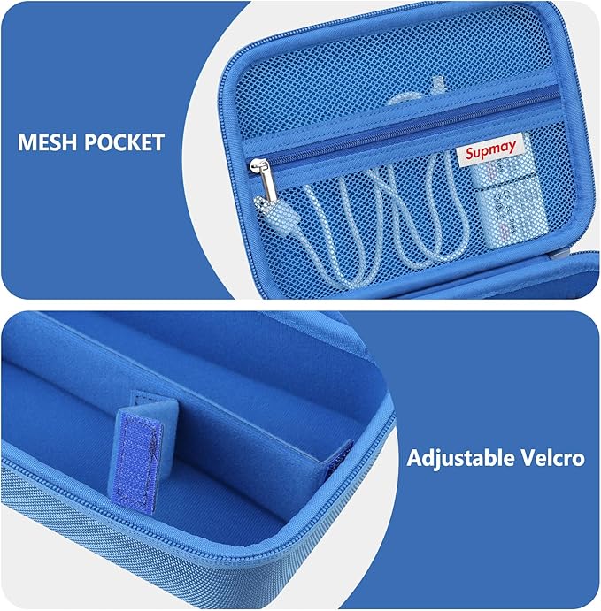 Hard Travel Case for Sony ZV-1F / ZV-1 / ZV-1 II Digital Camera, Protective Cases Bag Fits Vlogger Accessory Kit Tripod and Microphone, Extra Zipper Pocket fit Battery Charger, Blue