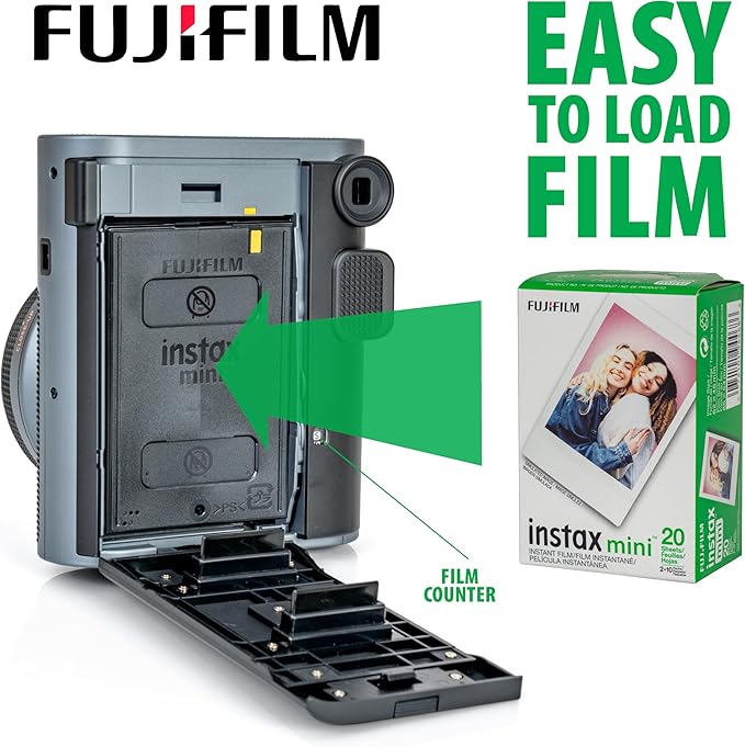 Fujifilm Instax Mini 41 Instant Film Camera Black + 20 Instax Instant Film Prints Bundle
