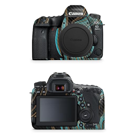 Carbon Fiber Camera Skin Compatible with Canon EOS 6D Mark II Camera (2017) - Blue Canyon - Premium 3M Vinyl Protective Wrap Decal Cover - Easy to Apply | Crafted in The USA by MightySkins