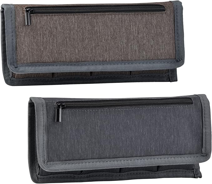 PowerTrust 2Pcs Battery Storage Case Bag for LP-E6 EN-EL15 NP-FW50 NP-F550 DSLR Camera Batteries and AA AAA Battery