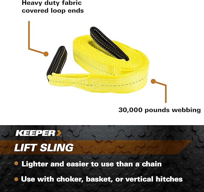 KEEPER (02638 16' x 3" Lift Sling (Pack of 2)