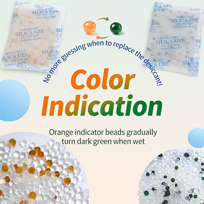 NewKe 16 Pack Color-Indicating Pet Food Desiccant Compatible with PETLIBRO Automatic Cat Feeder, Desiccant Packs Replacement for PETKIT Automatic Cat Feeder(Individually Packaged)