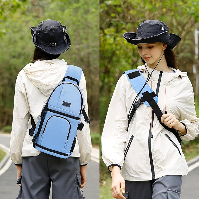 MOSISO Camera Sling Bag, DSLR/SLR/Mirrorless Camera Case Shockproof Photography Camera Backpack with Tripod Holder & Removable Modular Inserts Compatible with Canon/Nikon/Sony/Fuji, Cerulean Blue