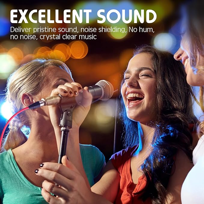 10 Pack XLR 6 ft Mixed Color Cables 3 Pins Balanced Rainbow Microphone Mic Cable Male to Female Mic Cable for Microphone, Mixer, Recording Studio, Podcast