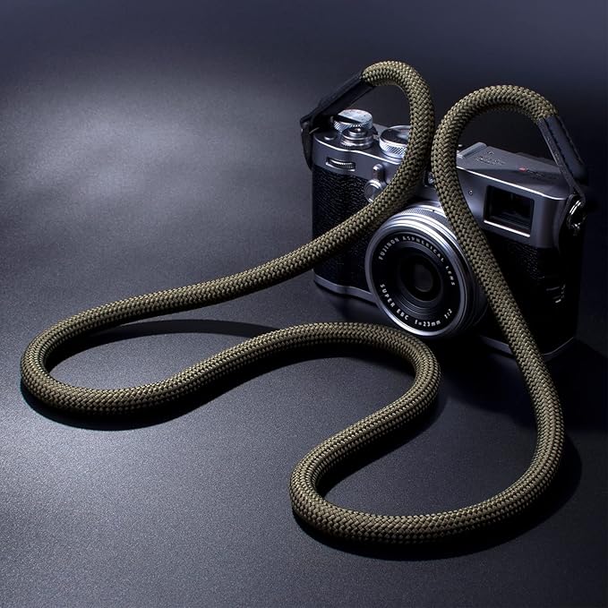 Camera Strap,Climbing Rope Camera Strap for DSLR SLR Mirrorless Camera Neck Shoulder Strap 120cm Green