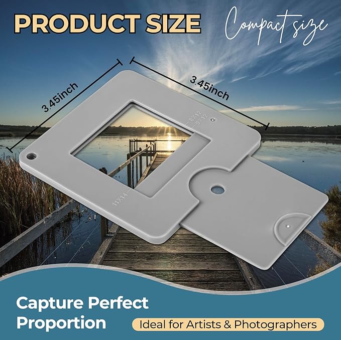 BLUKSYBU ViewFinder & Color Isolation ViewCatcher Sliding Mechanism - Custom Viewfinder & View Finder for Artists | Artist Viewfinder for Painting & Sketching