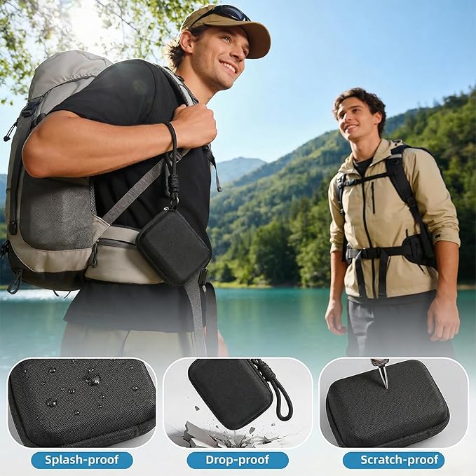 Roseliya Digital Camera Case Compatible with CAMKORY Digital Point and Shoot/for KODAK PIXPRO FZ45/55 16MP Vlogging/for VAHOIALD FHD 1080P/for IWEUKJLO/for Nsoela, Holder for SD Card More (Black)