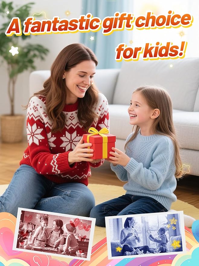 18 Rolls 3-color Kids Camera Paper Roll Refill - Color-Developing Red Green Blue, Thermal Instant Camera Photo Printer for 4 5 6 7 8 9 10 Year Old Girls Boys Birthday Gifts