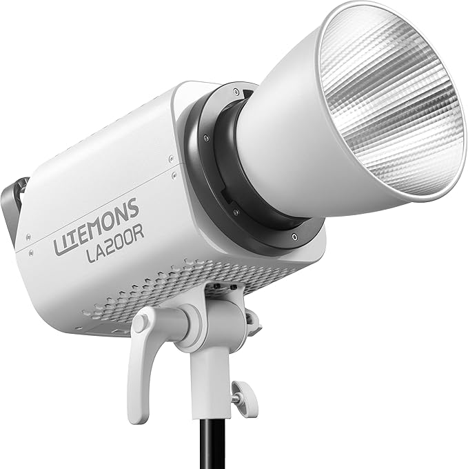 Godox Litemons RGB LED Monolight 220W, 1800–10000K Full Color Video Light, 64,000 Lux, NFC & App Control, Bowens Mount, Black Housing (LA200RK1)