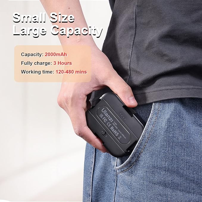 ULANZI VL100X Selfie Light, LED Video Camera Light, Portable Clip on Light Panel for Camera/Phone/Laptop/Tablet/Computer, 2000mAh, 2500-6500k Rechargeable Fill Light for Picture/TikTok/Makeup/Vlog