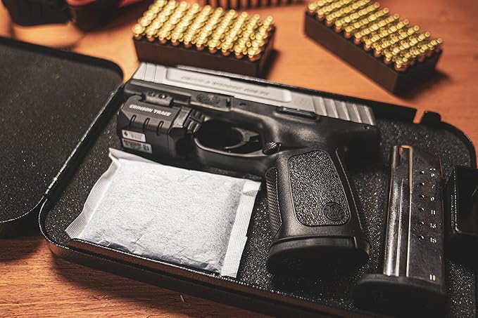 Lockdown Rechargeable 40g Silica Gel Bags for Moisture Removal, Humidity Control, and Rust Prevention in Handgun Vaults, Ammo Cans, and Gun Cases