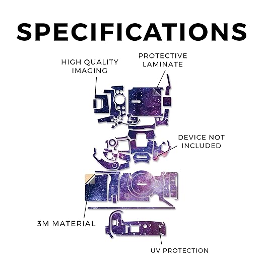 Camera Skin Compatible with Canon EOS R5 Mark II (2023) - Violet Stars - Premium 3M Vinyl Protective Wrap Decal Cover - Easy to Apply | Crafted in The USA by MightySkins