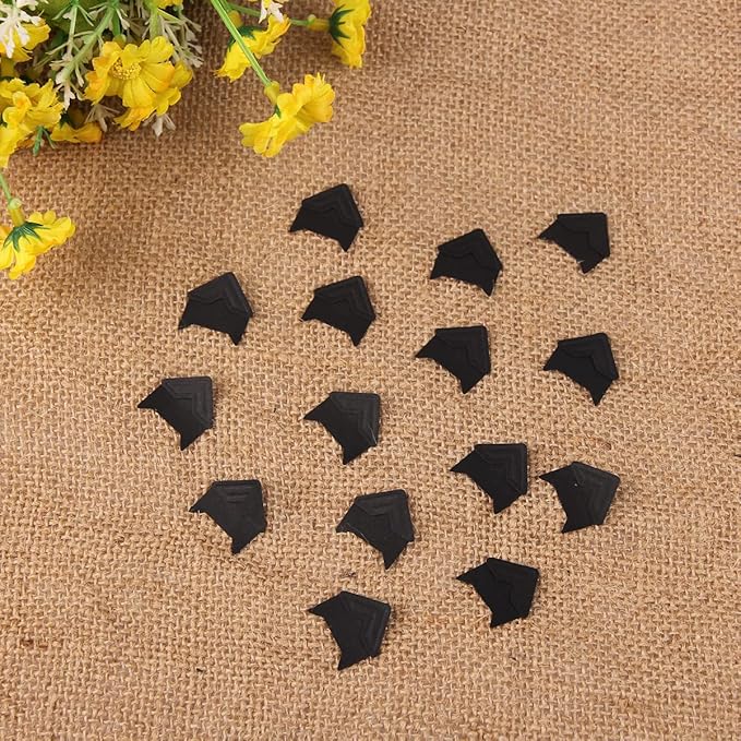 GOONAVI 15 Sheets 360 Pcs Black Acid-Free Photo Corners Mounting Self Adhesive for DIY Photo Album Journal