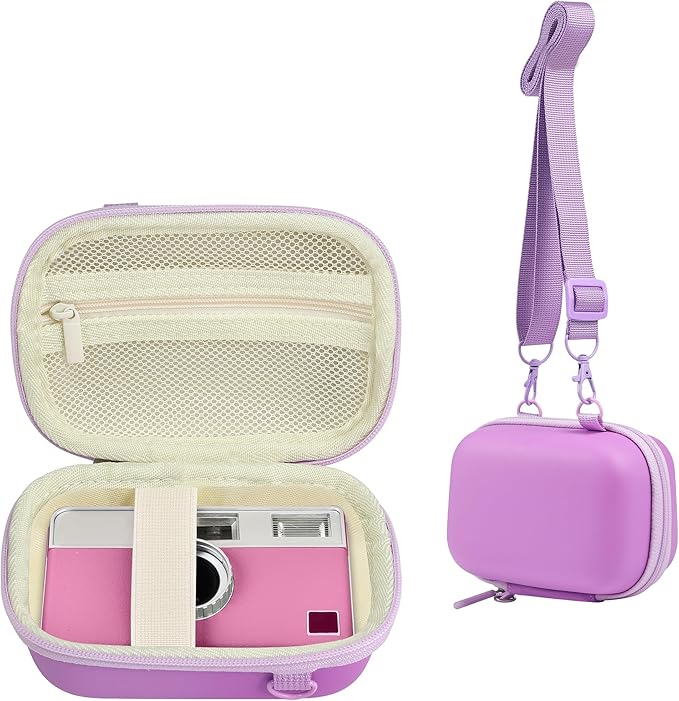 Leayjeen Digital Camera Case Compatible with KODAK EKTAR H35 H35N Half Frame Film Camera,Storage Holder Organizer for Kodak Ultra F9 M35 M38 Paper Shoot Camera-Pueple(Case Only)