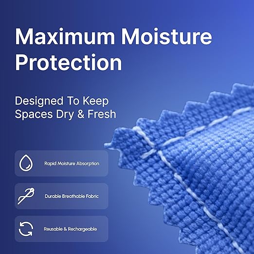 Rechargeable Desiccant Packs for Gun Safe (6 x 100g) – Heavy Duty Reusable Silica Gel Moisture & Anti-Rust Protection for Firearms, Ammo, Optics & Electronics Equipment