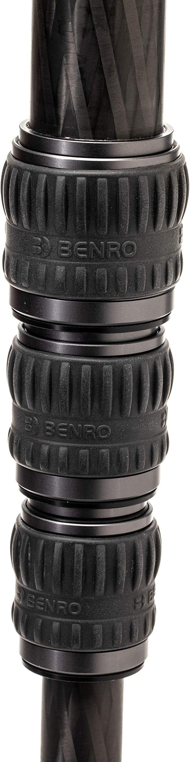 Benro Carbon Fiber Monopod – 6-Section Lightweight Travel Monopod with Twist Locks, Folding Base, Quick Height Adjustment, and High Load Capacity for DSLR, Mirrorless & Video Cameras (MSD46C)