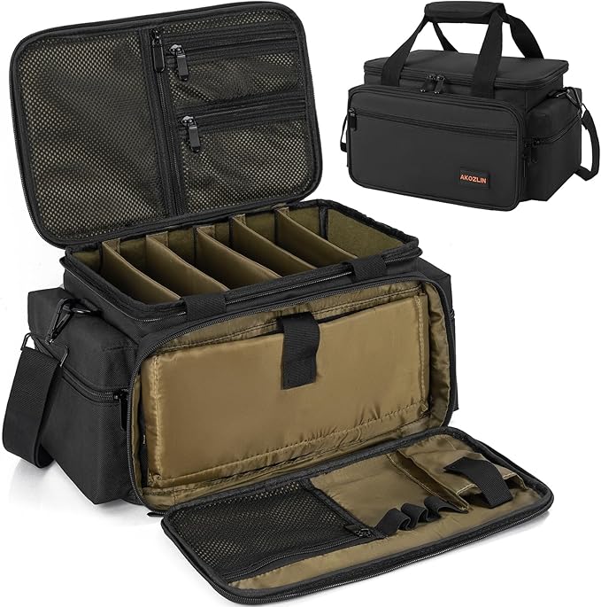 AKOZLIN Cable File Bag with Detachable Dividers for DJ Gear, Sound Instrument Accessories